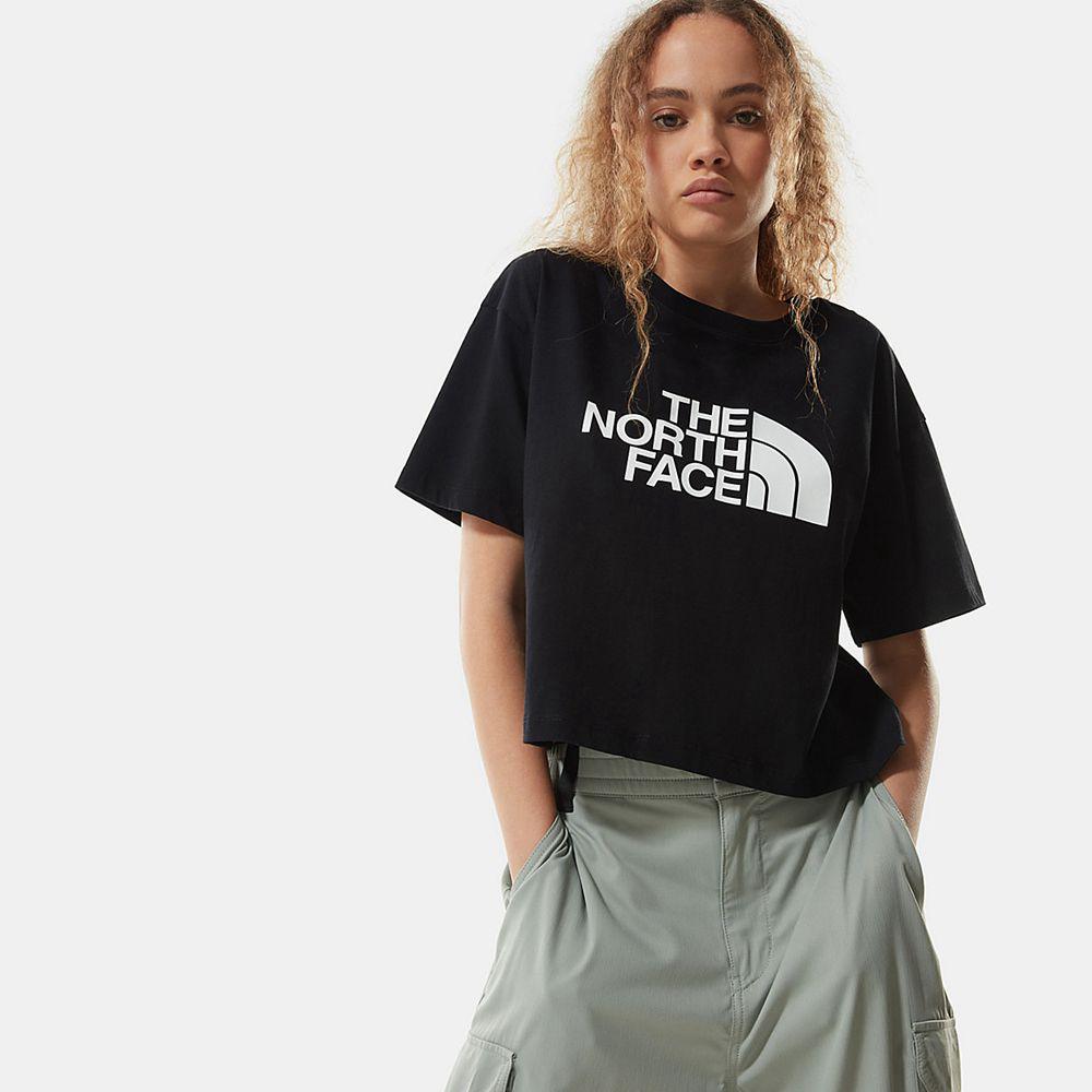 The North Face Easy Cropped Γυναικεια T Shirt - Μαυρα (QWLB21936)